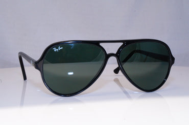 RAY-BAN Mens Vintage 1990 Designer Sunglasses Black Oval CATS BLK 19020