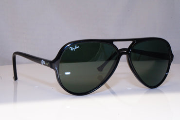 RAY-BAN Mens Vintage 1990 Designer Sunglasses Black Oval CATS BLK 19020