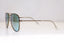 RAY-BAN Boys Girls Mirror Designer Sunglasses Silver Aviator RJ 9506 25030 17935