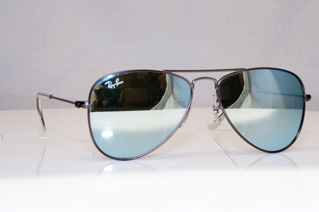 RAY-BAN Boys Girls Mirror Designer Sunglasses Silver Aviator RJ 9506 25030 17935