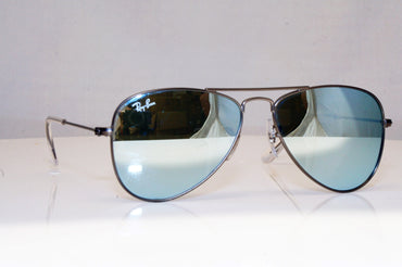 RAY-BAN Boys Girls Mirror Designer Sunglasses Silver Aviator RJ 9506 25030 17935
