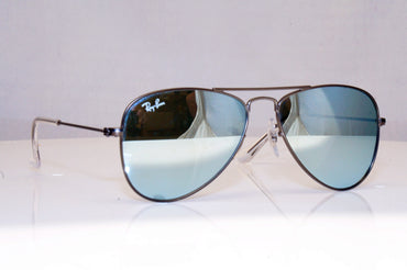 RAY-BAN Boys Girls Mirror Designer Sunglasses Silver Aviator RJ 9506 25030 17698