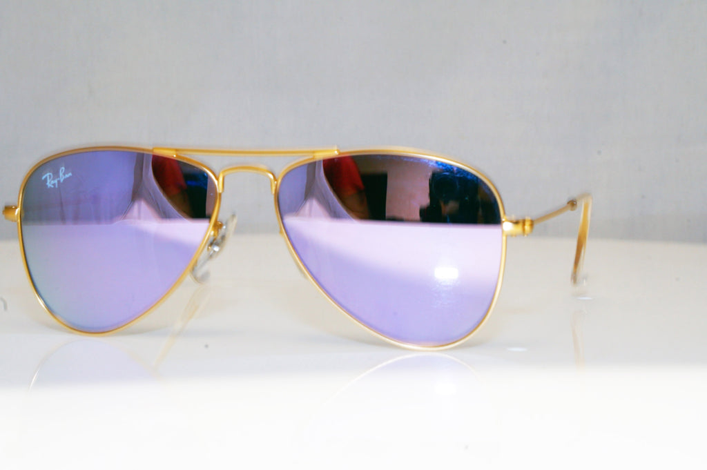 RAY-BAN Boys Girls Mirror Designer Sunglasses Violet Aviator RJ 9506 2494V 17934