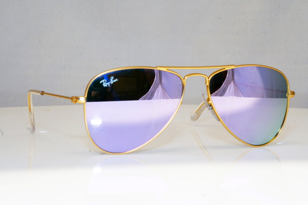 RAY-BAN Boys Girls Mirror Designer Sunglasses Violet Aviator RJ 9506 2494V 17934