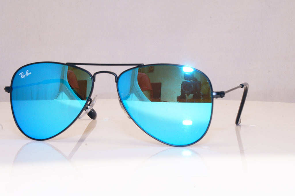 RAY-BAN Boys Girls Mirror Designer Sunglasses Blue Aviator RJ 9506 201/55 17936