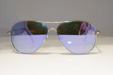 CHANEL Mens Womens Mirror Boxed Designer Sunglasses Silver Pilot 4189 124 20175