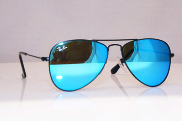 RAY-BAN Boys Girls Mirror Designer Sunglasses Blue Aviator RJ 9506 201/55 17699