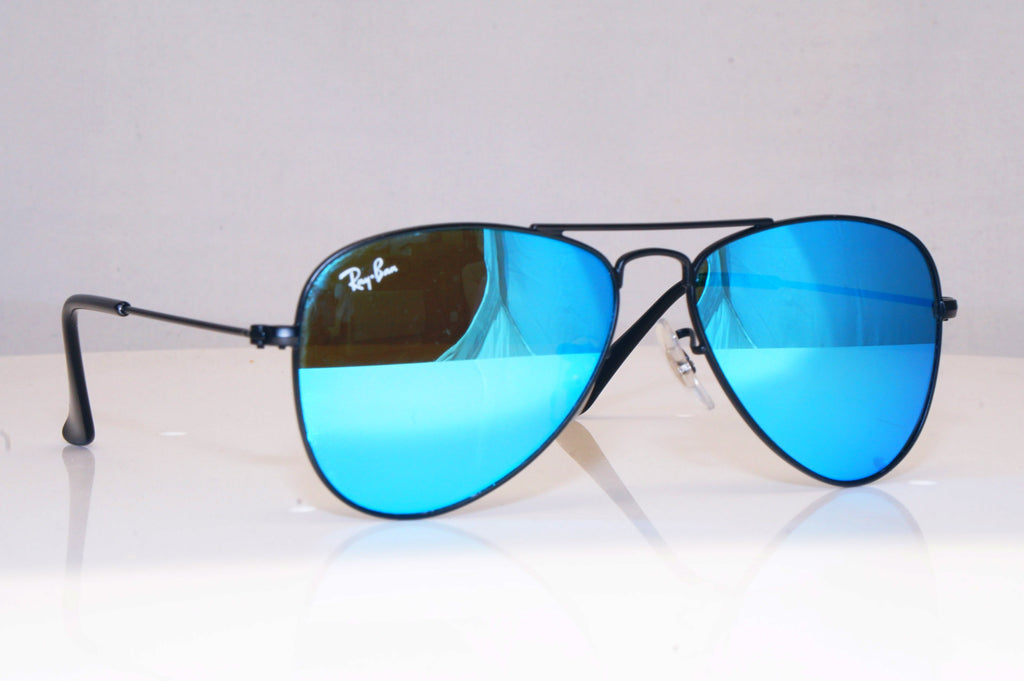 RAY-BAN Boys Girls Mirror Designer Sunglasses Blue Aviator RJ 9506 201/55 17699
