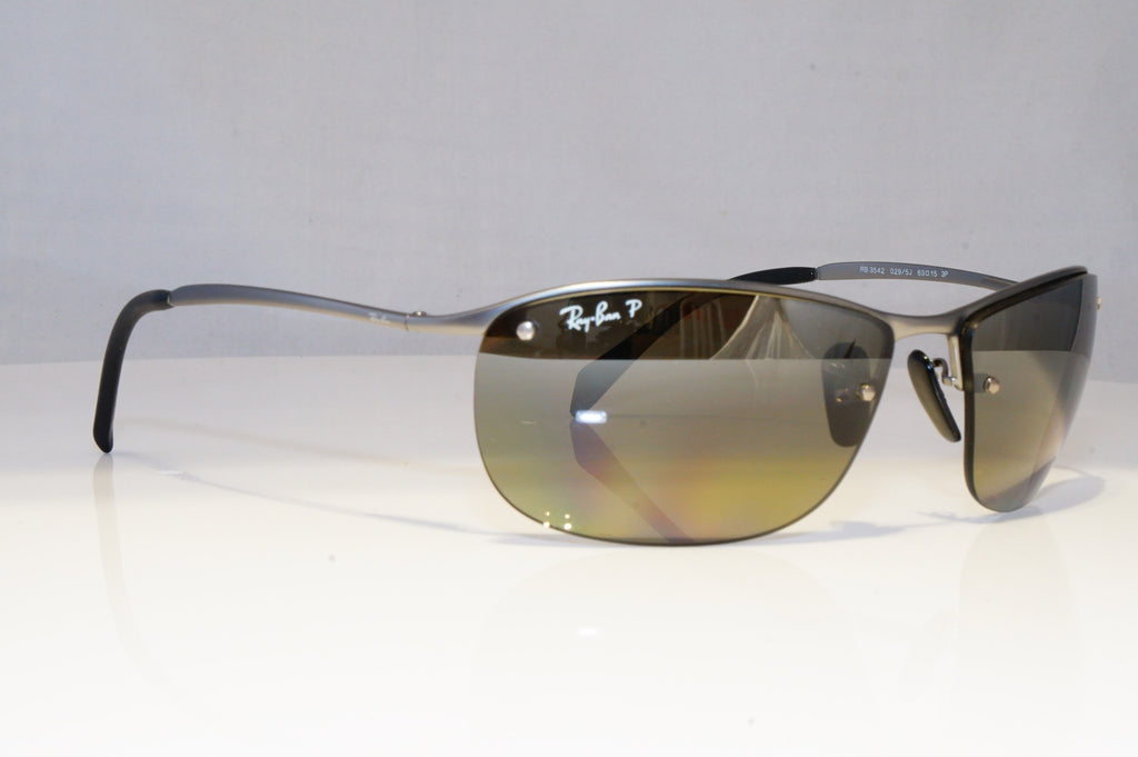 RAY-BAN Mens Polarized Mirror Sunglasses Black FLIGHT RB 3542 029/5J 20941