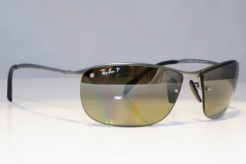 RAY-BAN Mens Polarized Mirror Sunglasses Black FLIGHT RB 3542 029/5J 20941