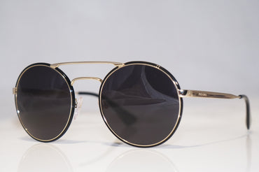 PRADA Womens Designer Sunglasses Gold Round SPR 51S 1AB-0A7 15150