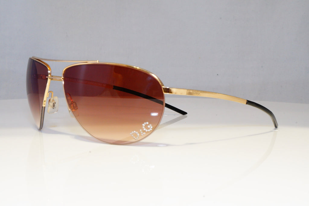 DOLCE & GABBANA Mens Womens Diamante Sunglasses Gold Wrap D&G 2166 772 20911
