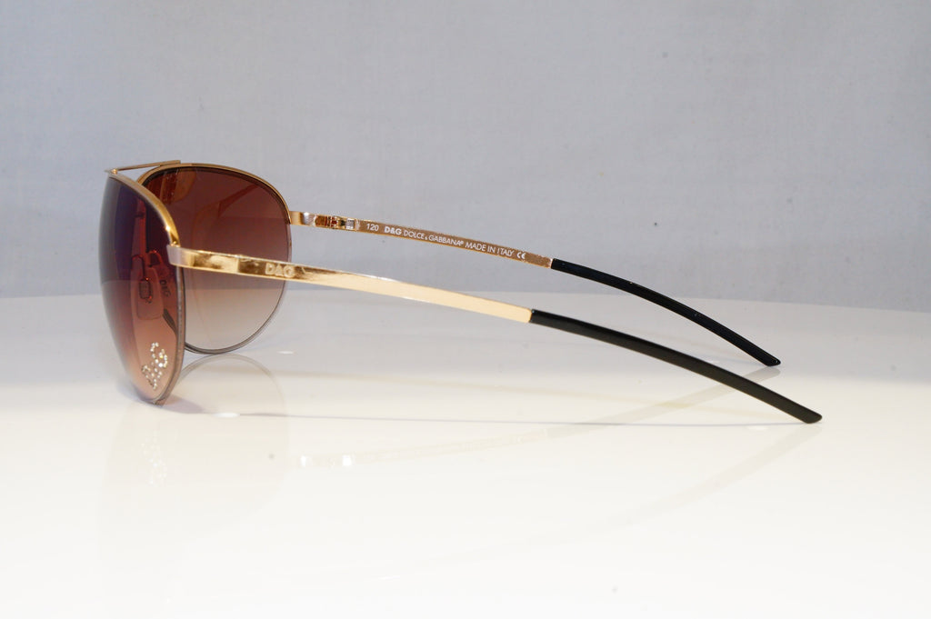 DOLCE & GABBANA Mens Womens Diamante Sunglasses Gold Wrap D&G 2166 772 20911