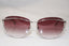 GUCCI Womens Designer Diamante Sunglasses Brown Shield GG 2525 BKMAZ 16639