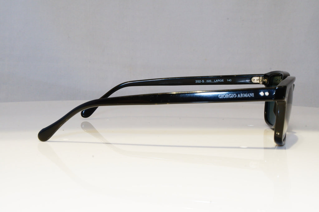 GIORGIO ARMANI Mens Vintage Designer Sunglasses Black Rectangle 352 020 20892