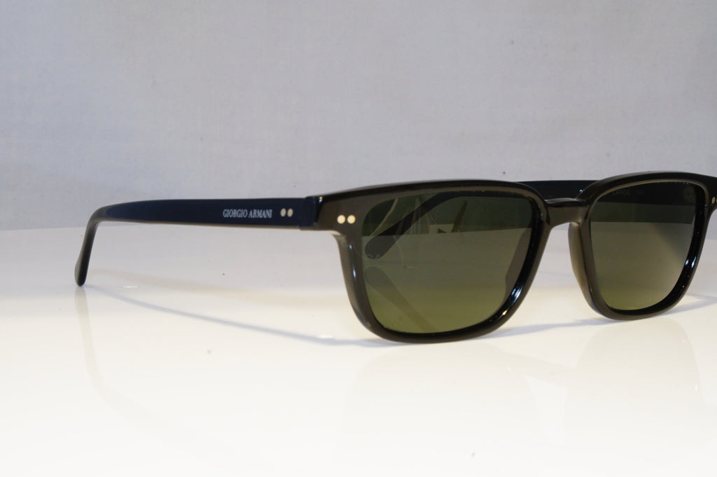 GIORGIO ARMANI Mens Vintage Designer Sunglasses Black Rectangle 352 020 20892
