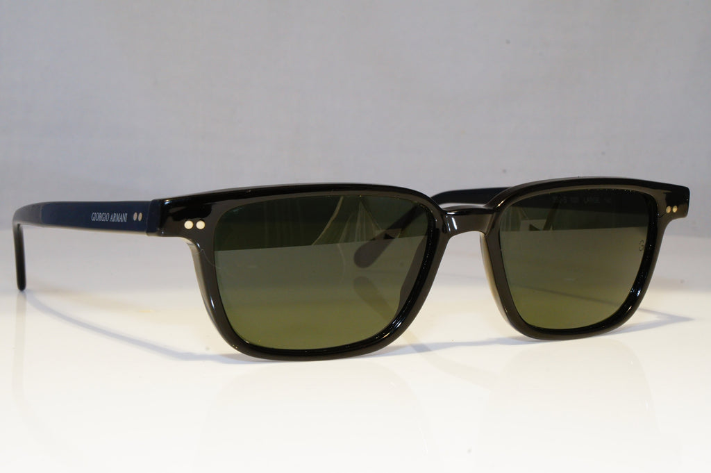 GIORGIO ARMANI Mens Vintage Designer Sunglasses Black Rectangle 352 020 20892