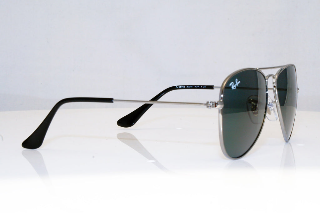 RAY-BAN Boys Girls Designer Sunglasses Silver Aviator RJ 9506 200/71 17734