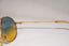 BUGATTI 1980 Vintage Mens Designer Sunglasses Gold Aviator 130 1 16816