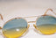 BUGATTI 1980 Vintage Mens Designer Sunglasses Gold Aviator 130 1 16816