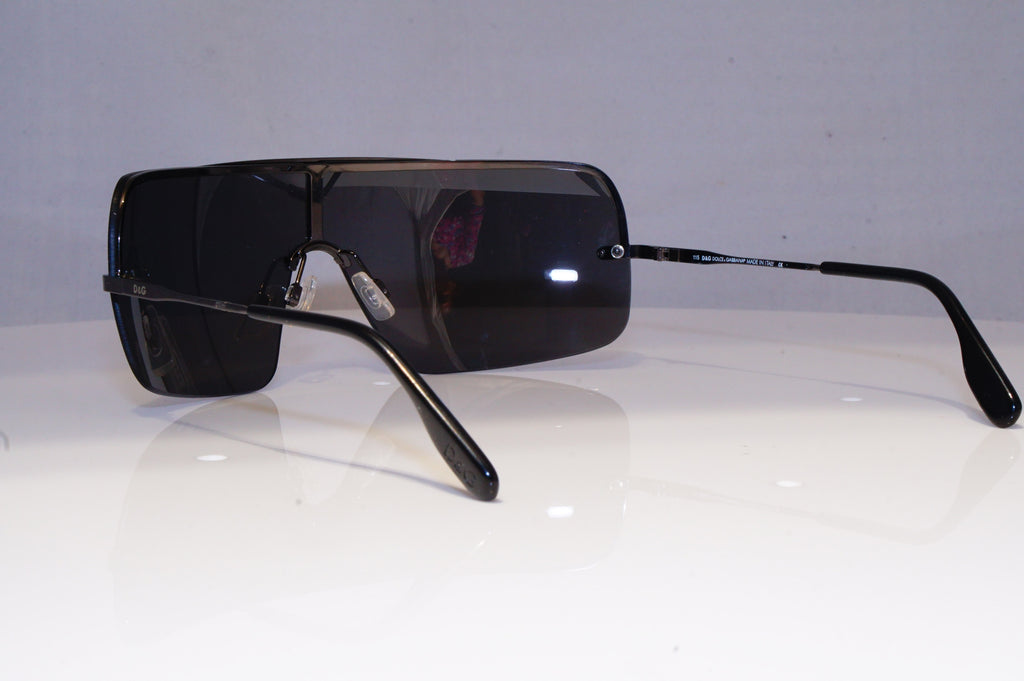 DOLCE & GABBANA Mens Designer Sunglasses Black Shield D&G 2111 731 10184