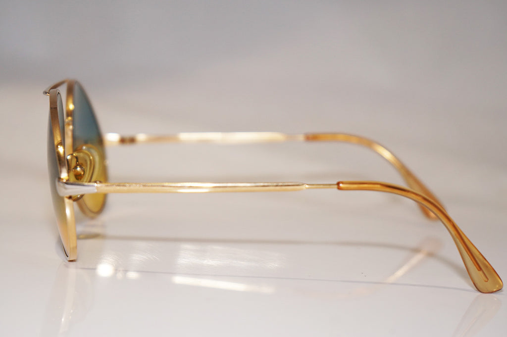 CAZAL 1990 Vintage Mens Womens Designer Sunglasses Gold Hexagon 161 1 16786