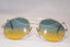 CAZAL 1990 Vintage Mens Womens Designer Sunglasses Gold Hexagon 161 1 16786