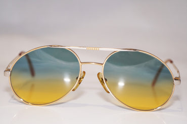 BUGATTI 1980 Vintage Mens Designer Sunglasses Gold Aviator 130 1 16816