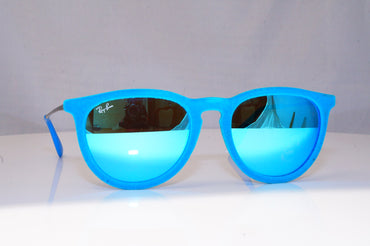 RAY-BAN Womens Mirror Designer Sunglasses Blue ERIKA VELVET RB 4171 607955 18998