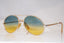 CAZAL 1990 Vintage Mens Womens Designer Sunglasses Gold Hexagon 161 1 16786