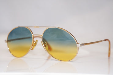 BUGATTI 1980 Vintage Mens Designer Sunglasses Gold Aviator 130 1 16816