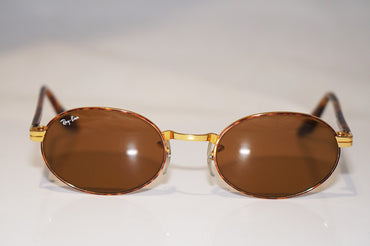 RAY-BAN Vintage Mens Designer Sunglasses Brown Round RB 3007 W3084 16626