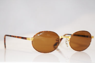 RAY-BAN Vintage Mens Designer Sunglasses Brown Round RB 3007 W3084 16626