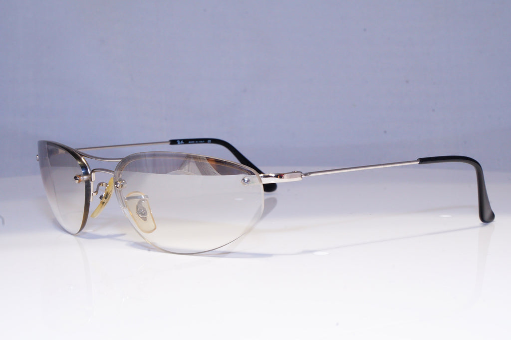 RAY-BAN Mens Vintage Designer Sunglasses Silver Rectangle RB 3155 003/6I 20173
