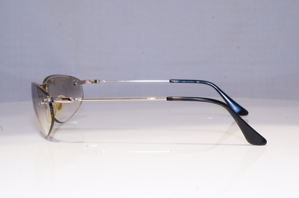 RAY-BAN Mens Vintage Designer Sunglasses Silver Rectangle RB 3155 003/6I 20173