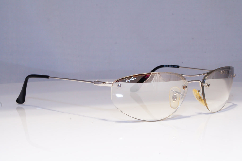 RAY-BAN Mens Vintage Designer Sunglasses Silver Rectangle RB 3155 003/6I 20173