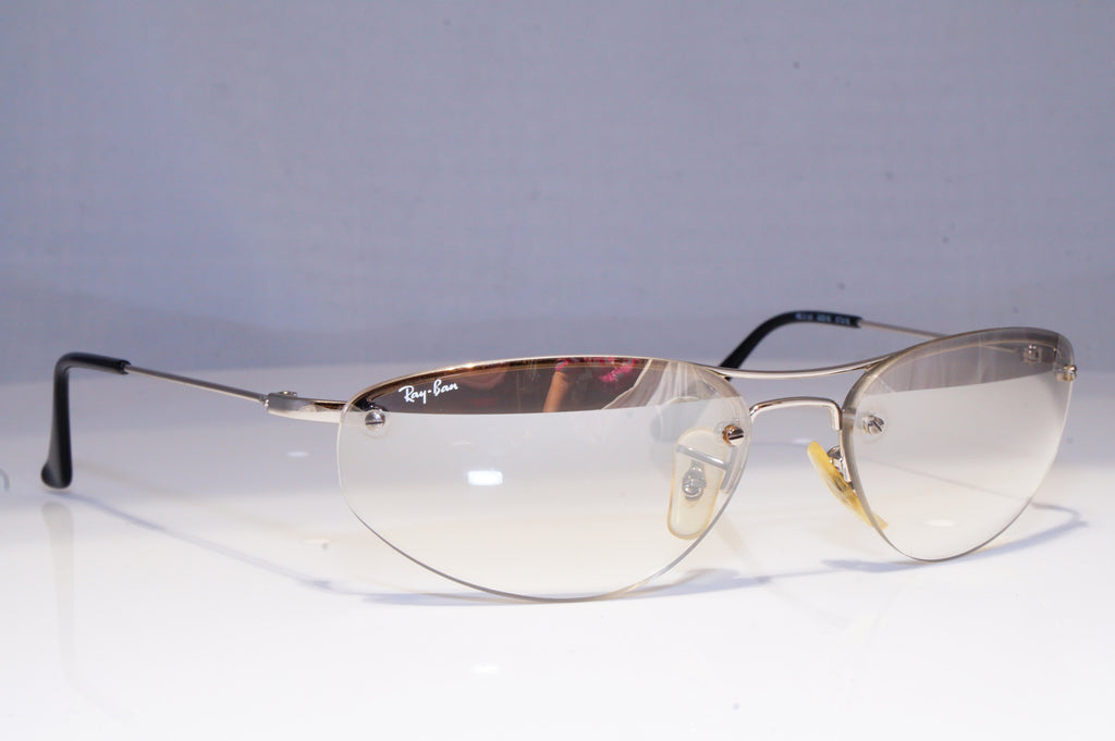 RAY-BAN Mens Vintage Designer Sunglasses Silver Rectangle RB 3155 003/6I 20173