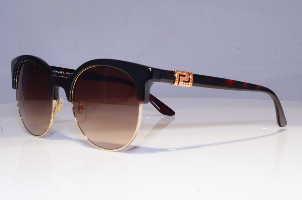 VERSACE Womens Diamante Designer Sunglasses Brown Butterfly 4326 5212/13 20174