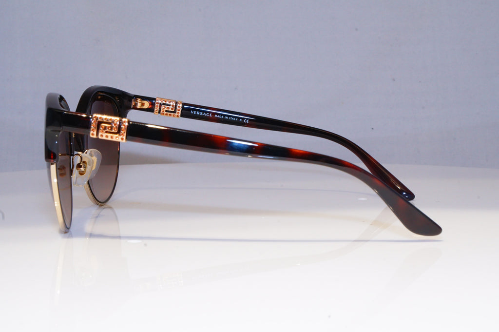 VERSACE Womens Diamante Designer Sunglasses Brown Butterfly 4326 5212/13 20174