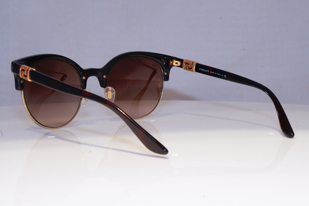 VERSACE Womens Diamante Designer Sunglasses Brown Butterfly 4326 5212/13 20174