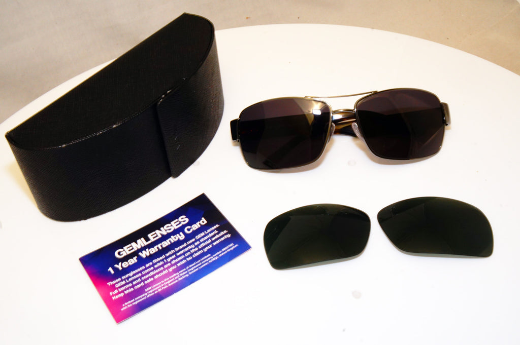 PRADA Mens Designer Sunglasses Silver Wrap SPR 660 5AV-301 17731