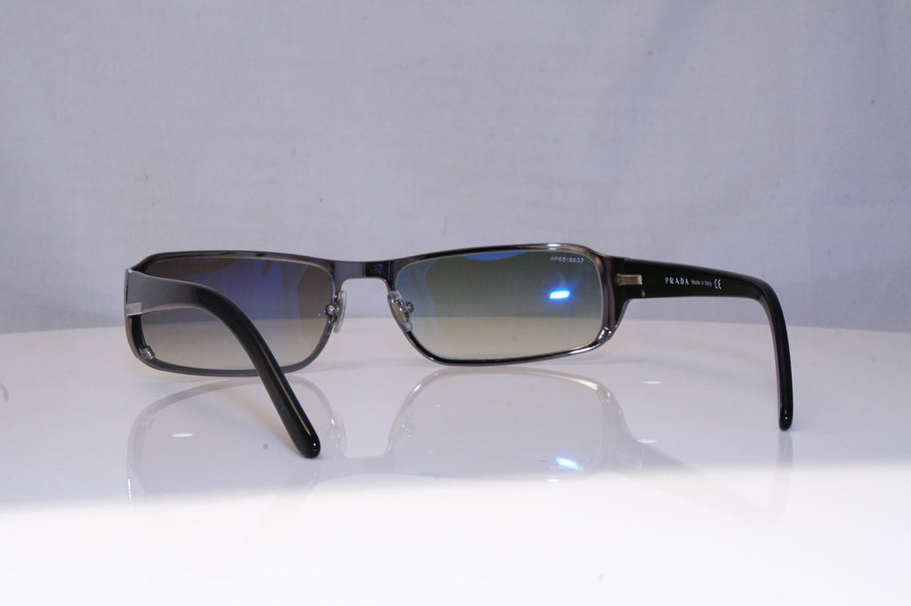PRADA Mens Designer Sunglasses Silver Rectangle SPR 52F 5AV-4M1 19029