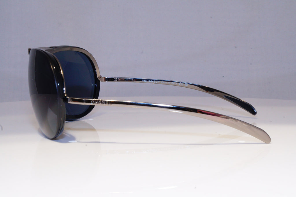 CHANEL Mens Womens Designer Sunglasses Silver Shield 6006 108/87 20176