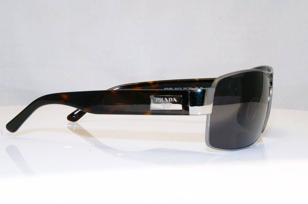 PRADA Mens Designer Sunglasses Silver Wrap SPR 660 5AV-301 17731