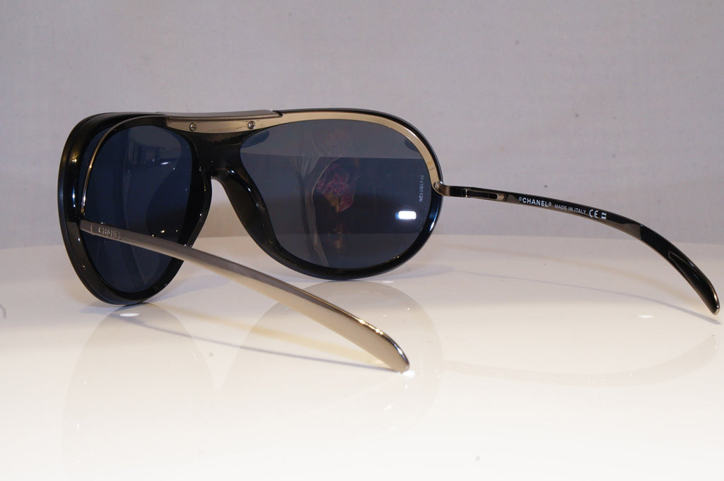 CHANEL Mens Womens Designer Sunglasses Silver Shield 6006 108/87 20176