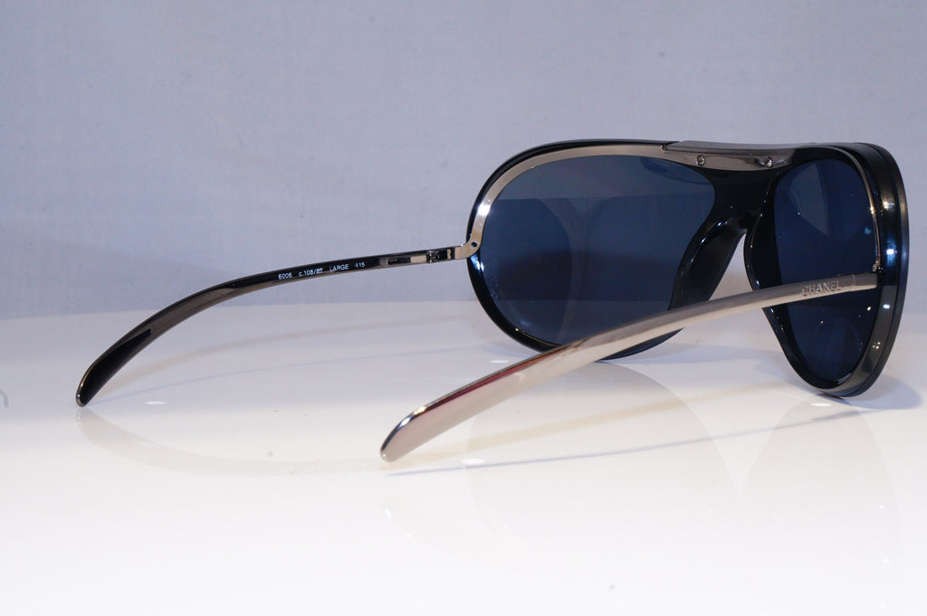 CHANEL Mens Womens Designer Sunglasses Silver Shield 6006 108/87 20176