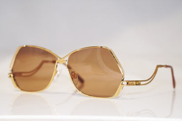 CAZAL 1990 Vintage Mens Womens Designer Sunglasses Gold Hexagon 161 1 16786