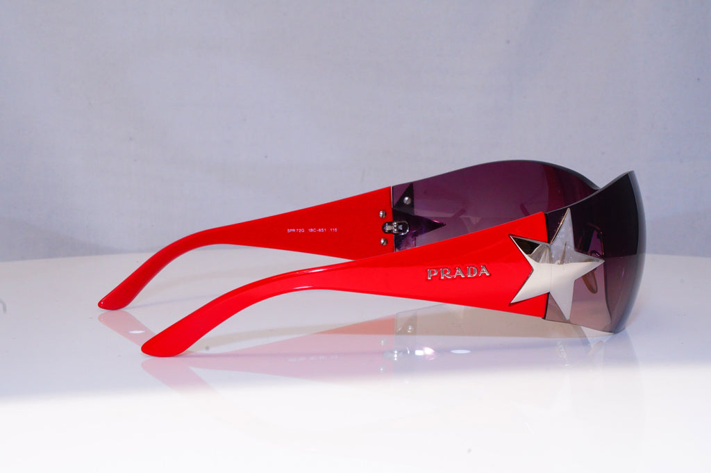 PRADA Mens Womens Designer Sunglasses Red Shield STAR SPR 72G 1BC-6S1 19012