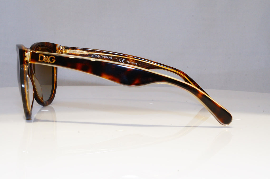 DOLCE & GABBANA Womens Polarized Designer Sunglasses Brown DG 4192 2738/T5 21049
