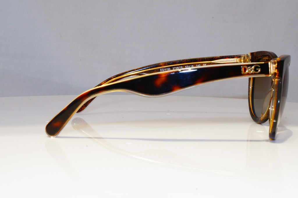 DOLCE & GABBANA Womens Polarized Designer Sunglasses Brown DG 4192 2738/T5 21049
